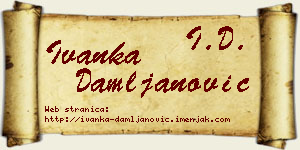 Ivanka Damljanović vizit kartica